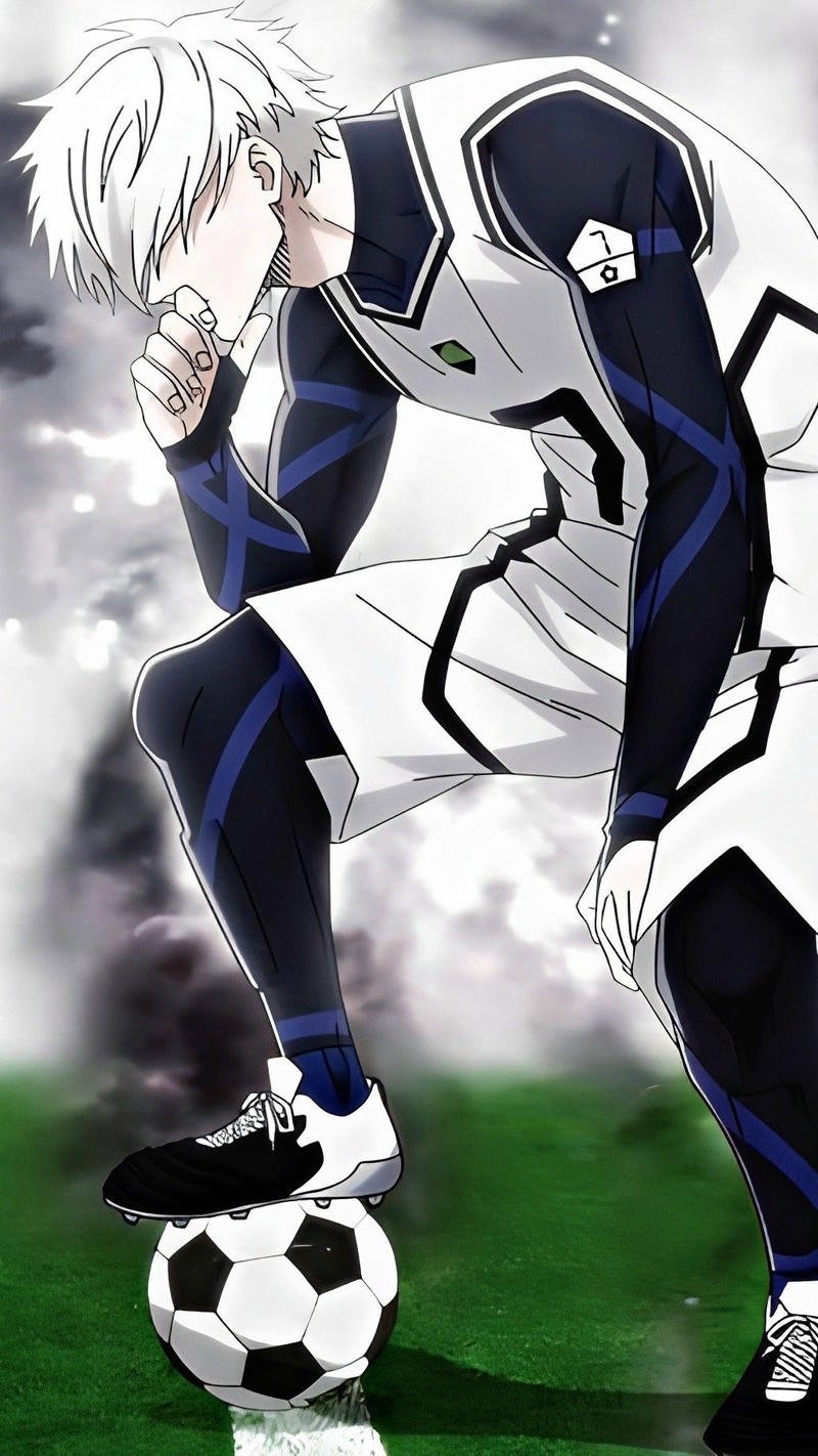 Hình Blue Lock anime trong khung cảnh sân bóng