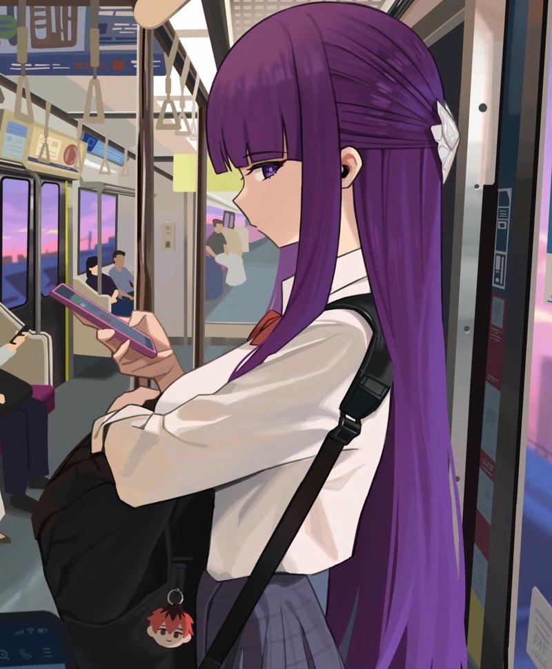 Hình Fern anime phong cách nhẹ nhàng trầm lặng