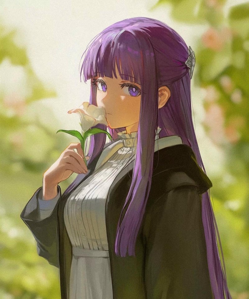 Hình Fern anime trong khung cảnh thiên nhiên yên bình