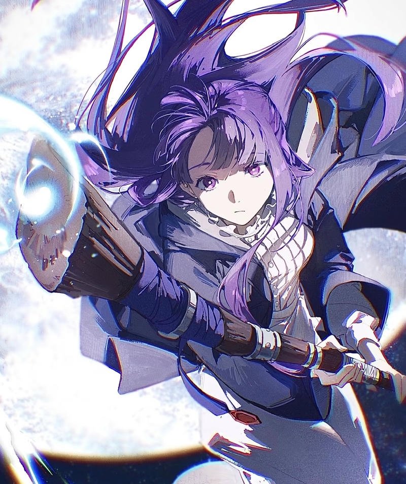 Hình Fern anime trong trang phục pháp sư nhẹ nhàng