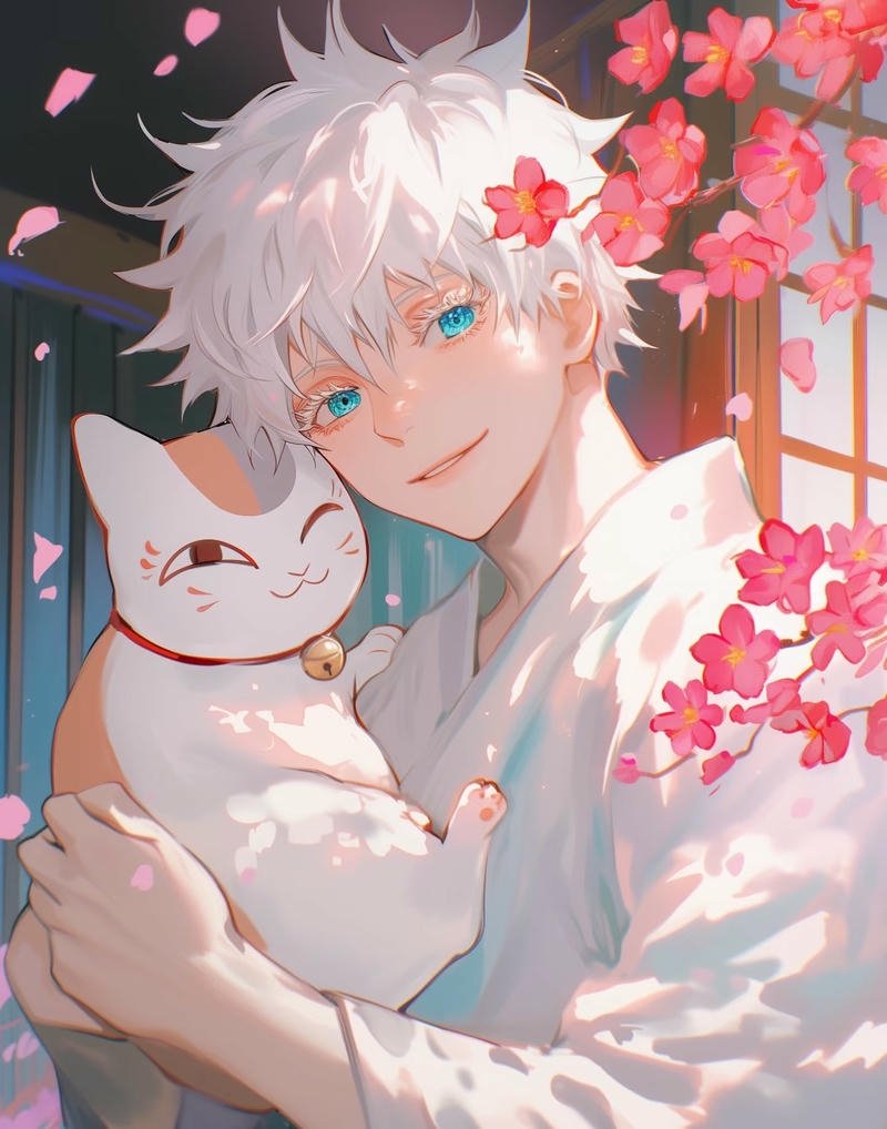 Hình Gojo Satoru phong cách anime hiện đại