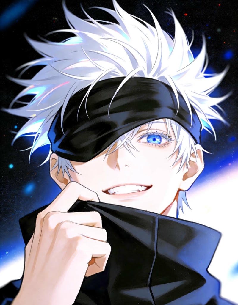 Hình Gojo Satoru trong trạng thái sức mạnh cao