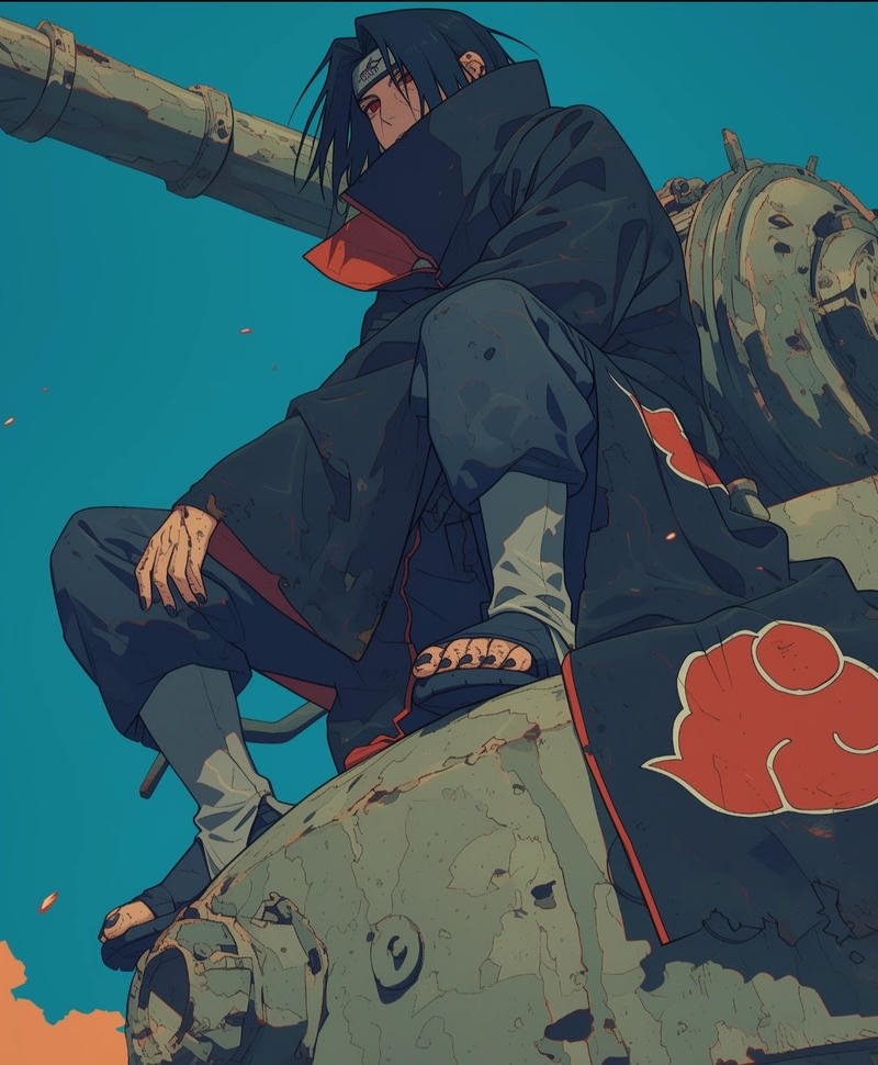 Hình Uchiha Itachi phong cách anime đầy bí ẩn