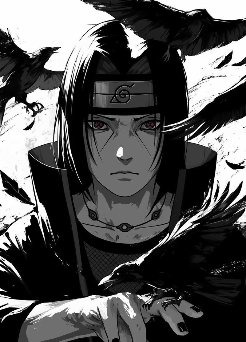 Hình Uchiha Itachi phong cách mạnh mẽ bí ẩn