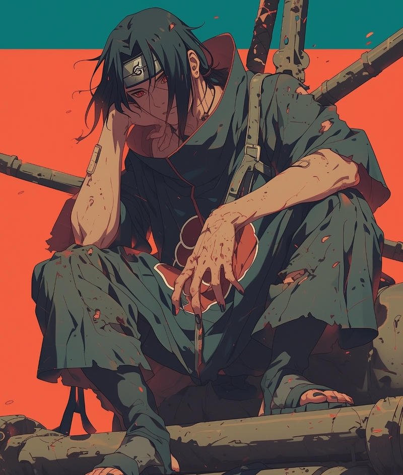 Hình Uchiha Itachi với phong cách bí ẩn lạnh