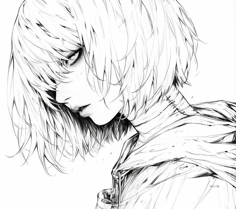 Hình ảnh chàng trai tông trắng đen đầy bí ẩn