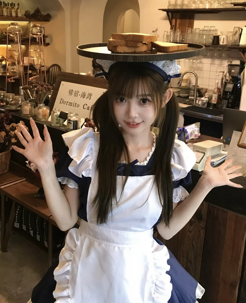 Hình ảnh gái xinh mặc đồ hầu gái dễ thương