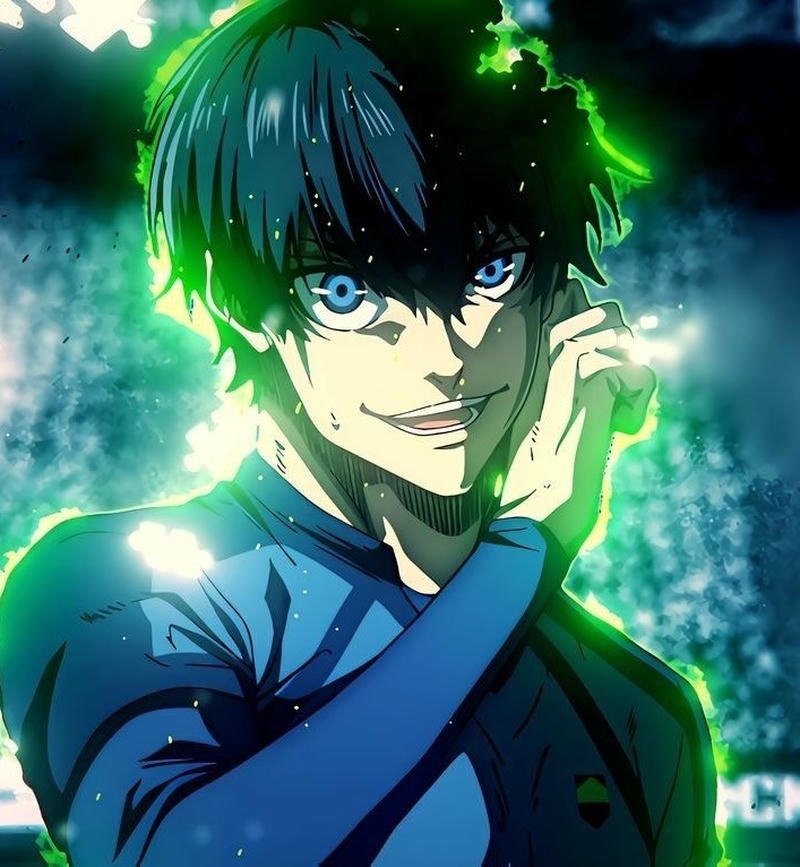 Hình anime Blue Lock trong không gian sân vận động