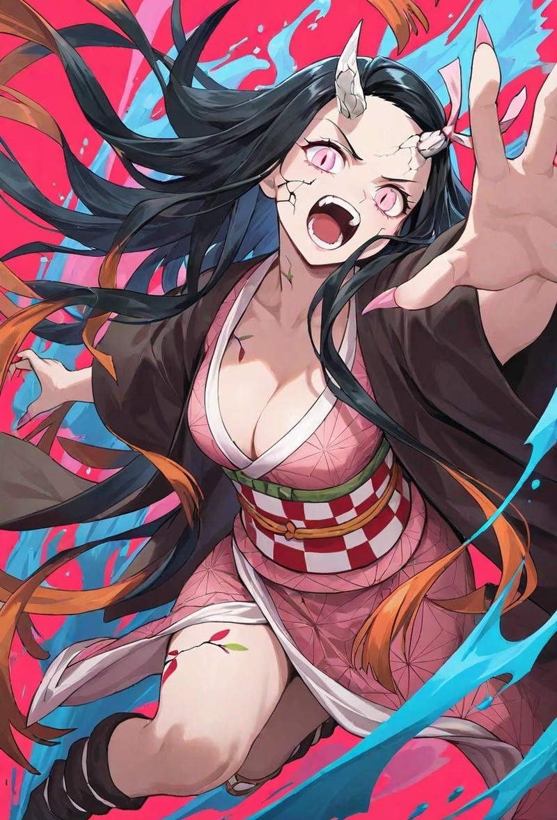 Hình anime Thanh Gươm Diệt Quỷ với hiệu ứng đẹp