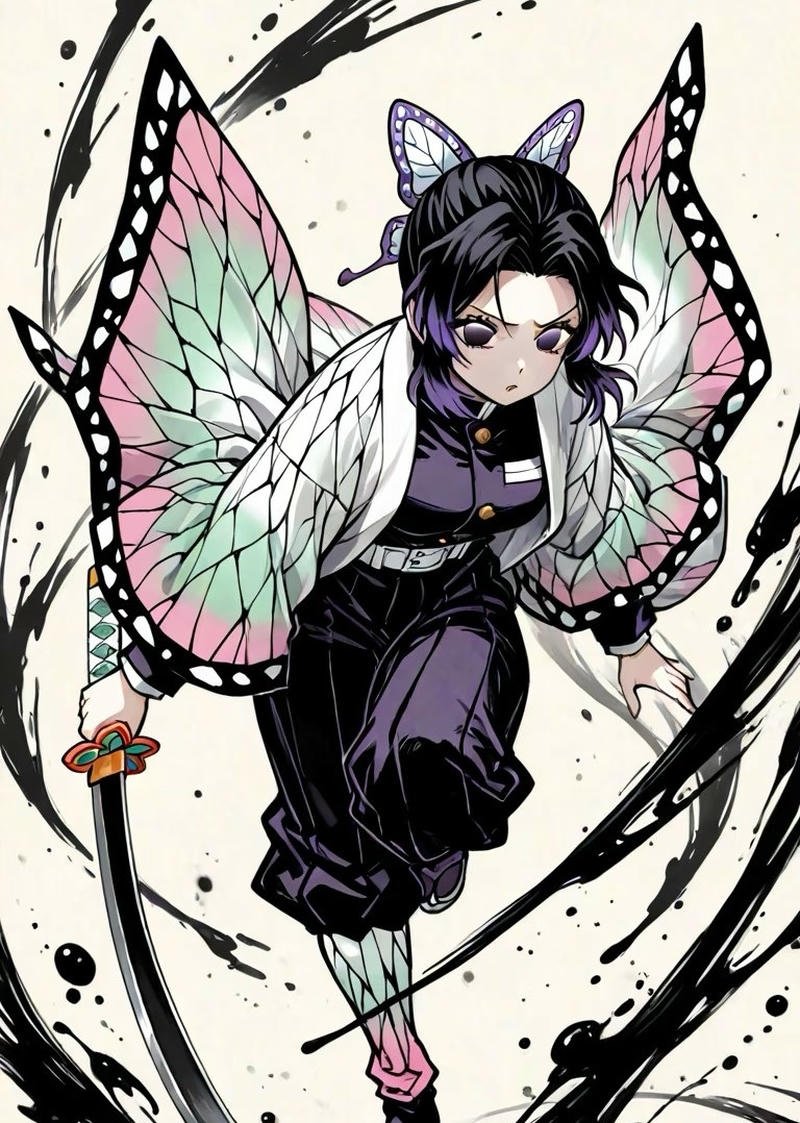 Hình anime Thanh Gươm Diệt Quỷ với hiệu ứng kỹ năng