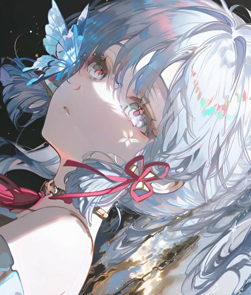 Hình anime ecchi trong ánh sáng dịu nhẹ