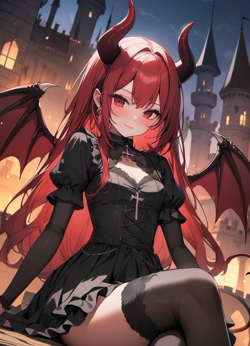 Hình anime ma cà rồng trong khung cảnh u ám