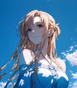 Hình anime wibu trong không gian sáng nhẹ