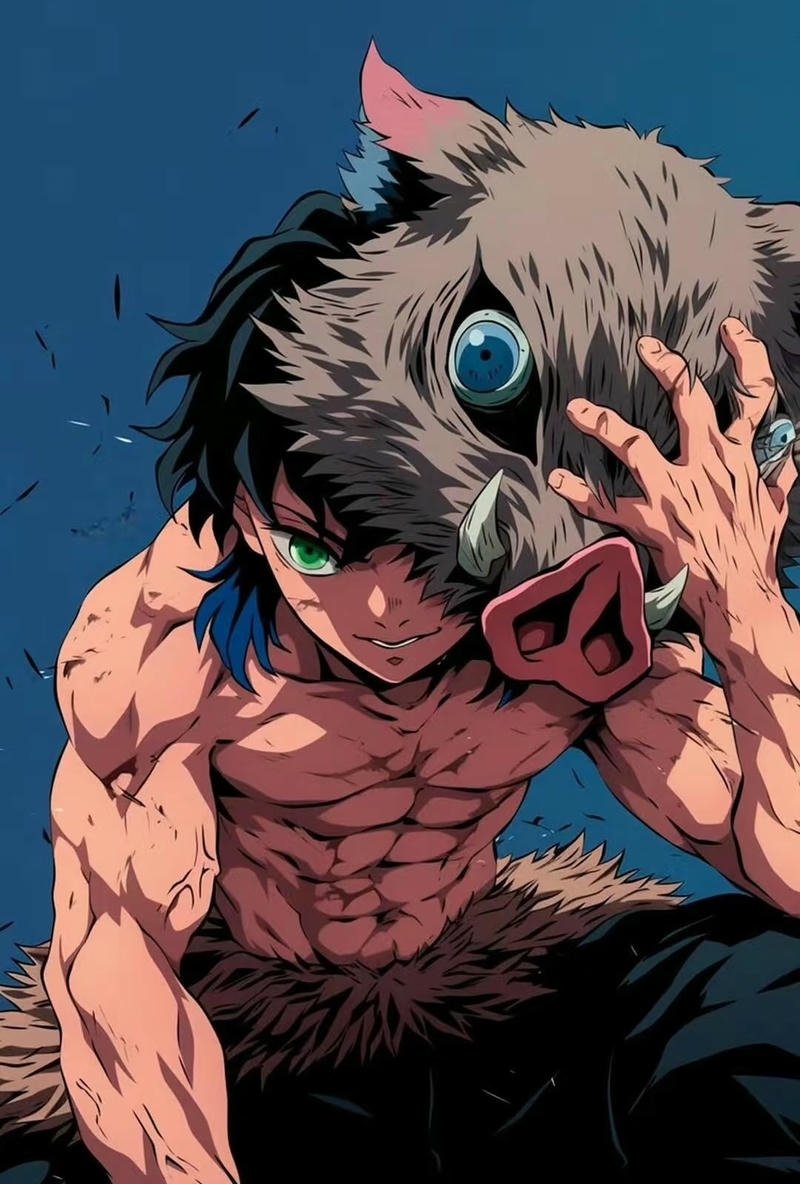 Inosuke trong trạng thái chiến binh đầy quyết liệt