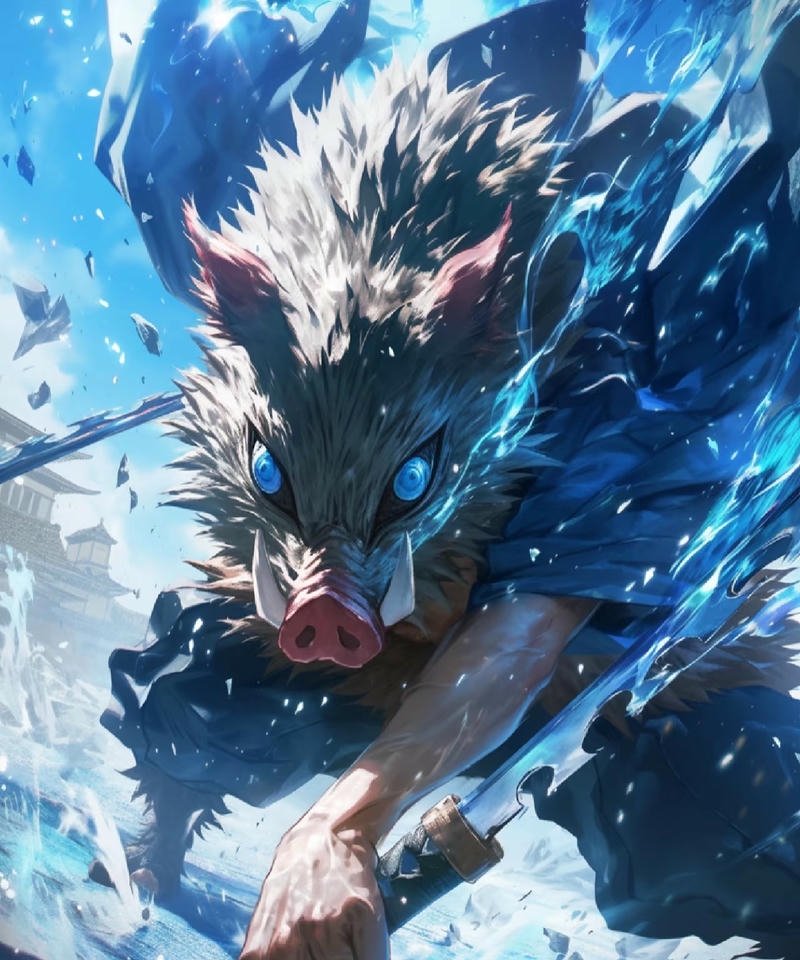 Inosuke trong trạng thái chiến đấu căng thẳng