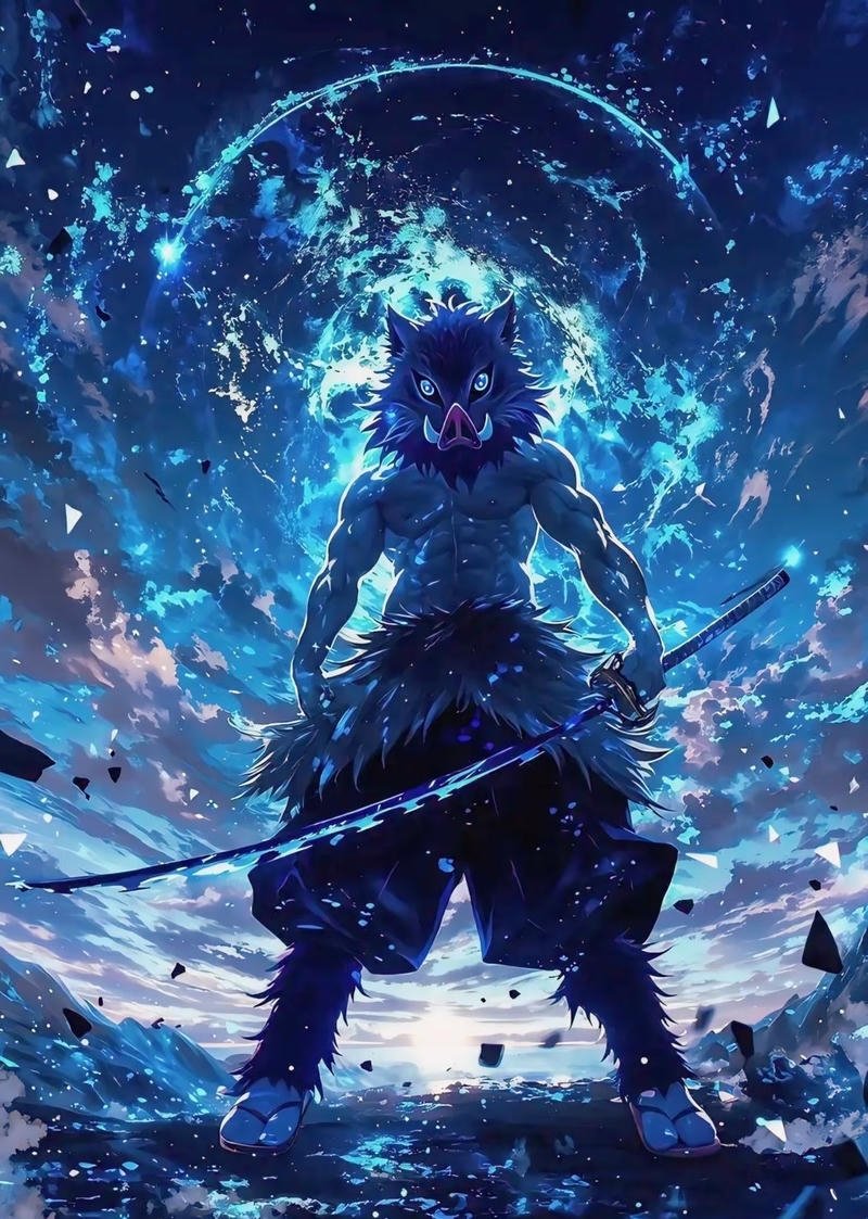 Inosuke với cơ thể mạnh mẽ đầy năng lượng