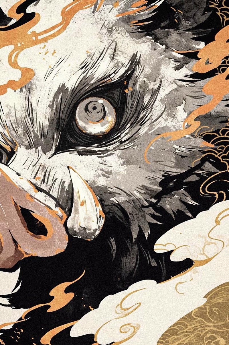 Inosuke với phong cách chiến binh đầy cá tính