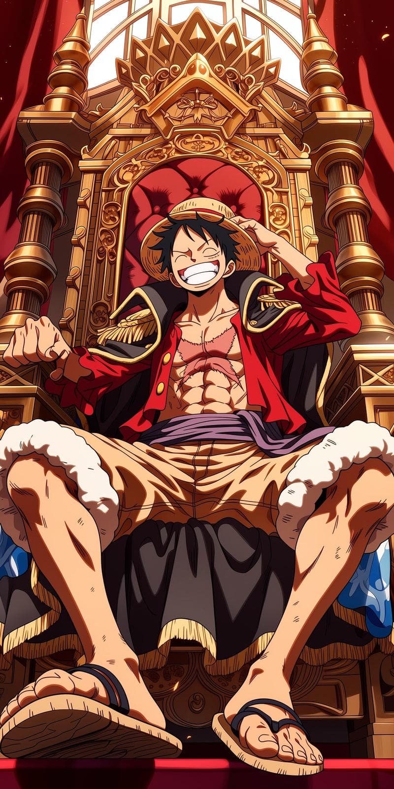 Khoảnh khắc Luffy đứng hiên ngang phong cách truyện tranh