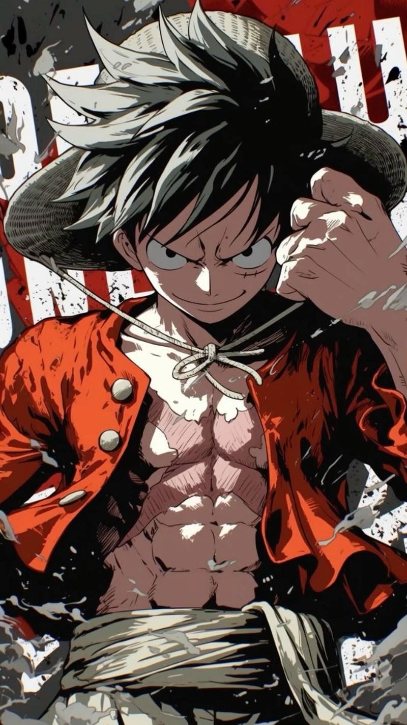 Khoảnh khắc Luffy nhìn thẳng đầy quyết tâm ảnh anime luffy