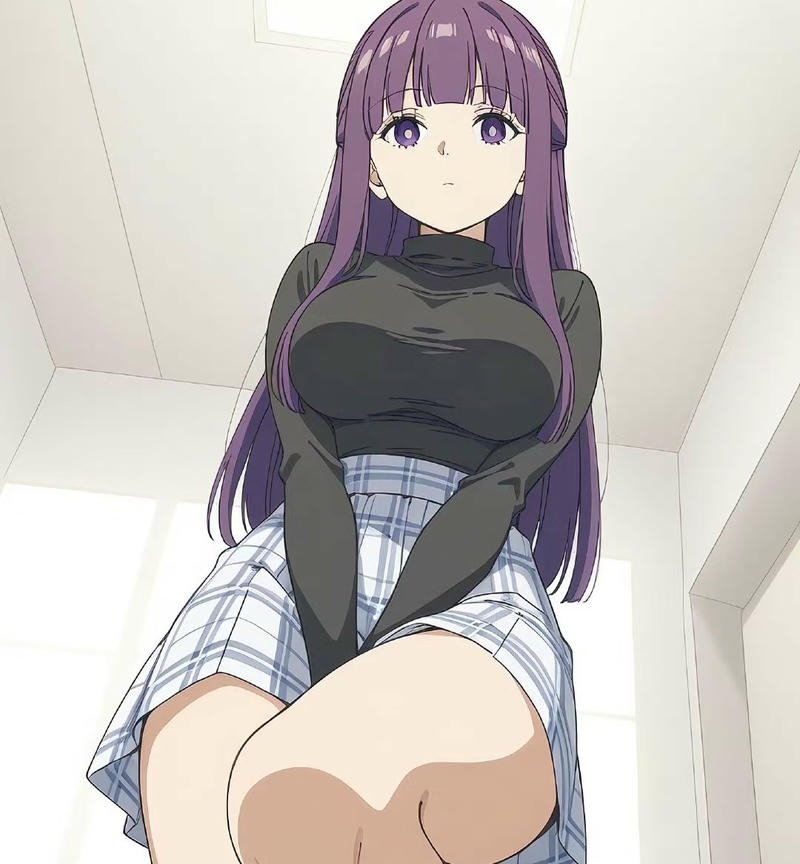 Nhân vật Fern đứng cạnh khung cảnh yên bình