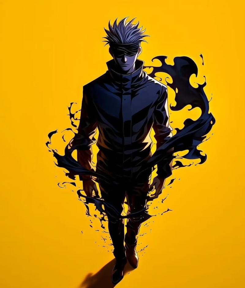 Nhân vật Gojo Satoru đứng hiên ngang mạnh mẽ