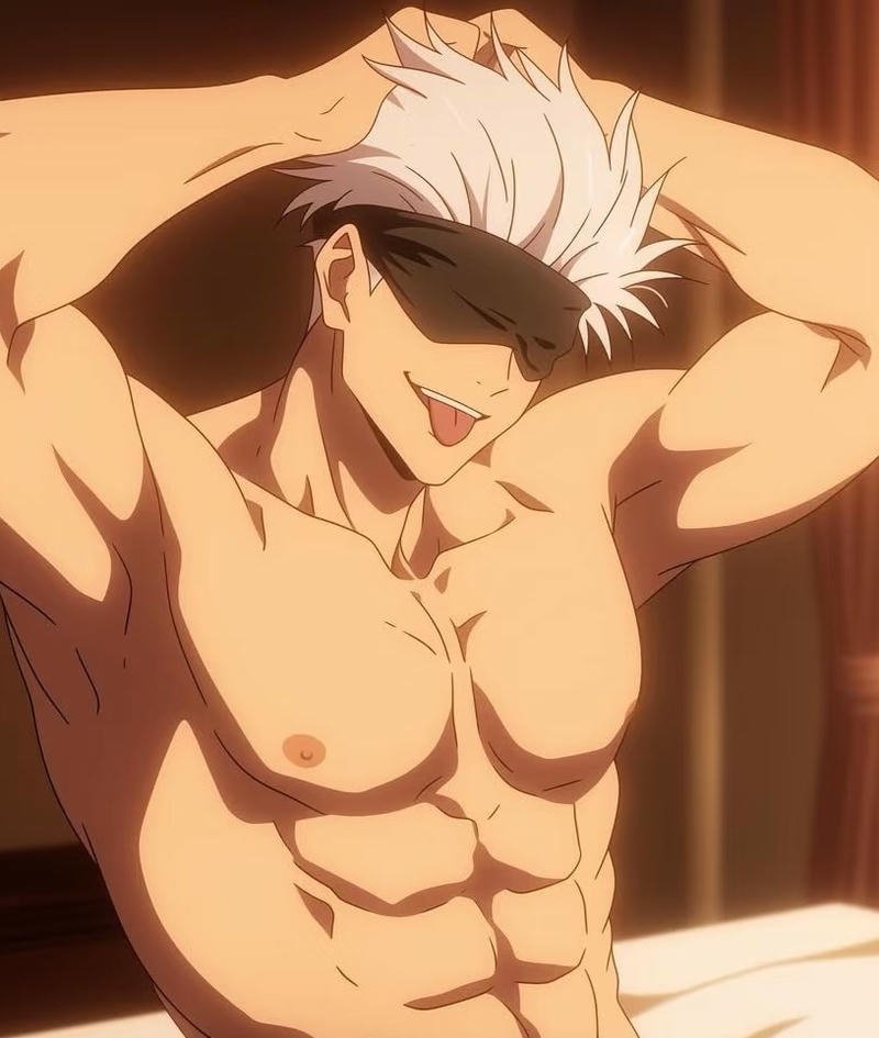 Nhân vật Gojo Satoru trong không gian tối sâu