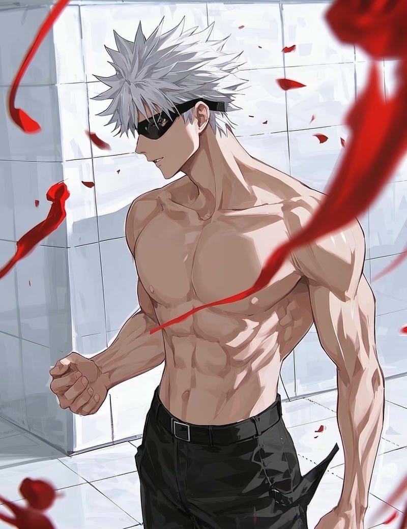 Nhân vật Gojo Satoru trong trạng thái chiến binh