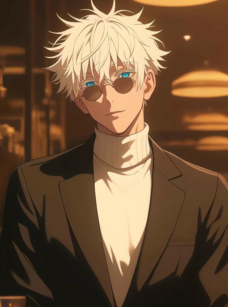 Nhân vật Gojo Satoru với ánh mắt sáng