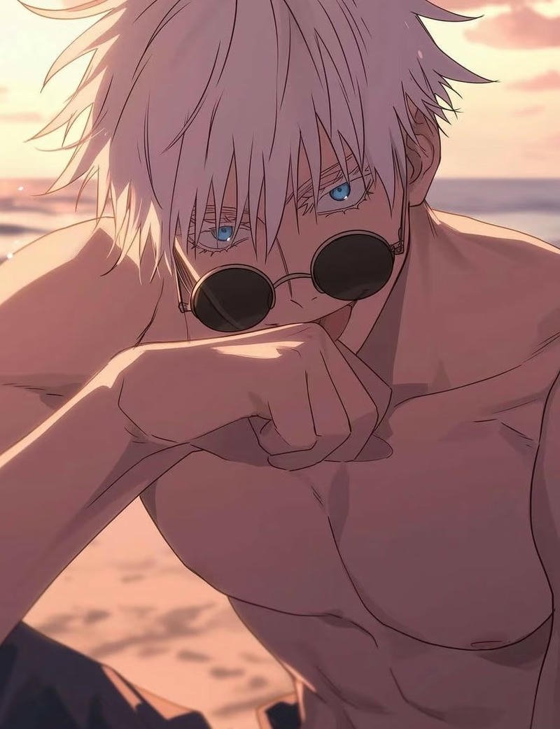 Nhân vật Gojo Satoru với năng lượng bùng nổ