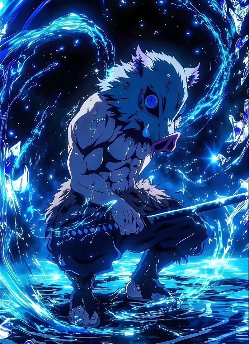 Nhân vật Inosuke với khí chất hoang dã mạnh