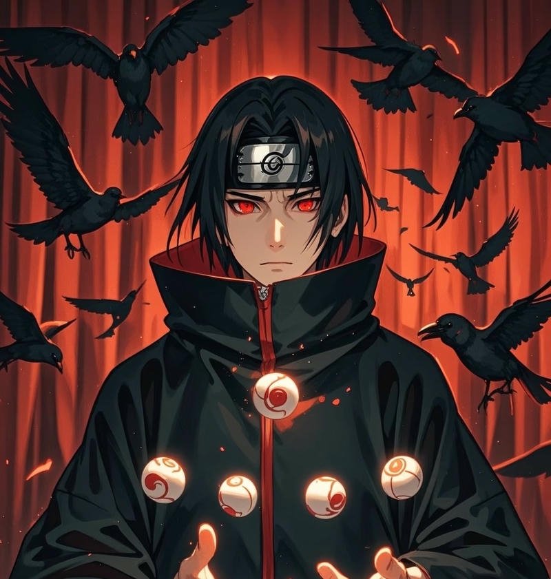 Nhân vật Itachi trong trang phục ninja đầy khí chất