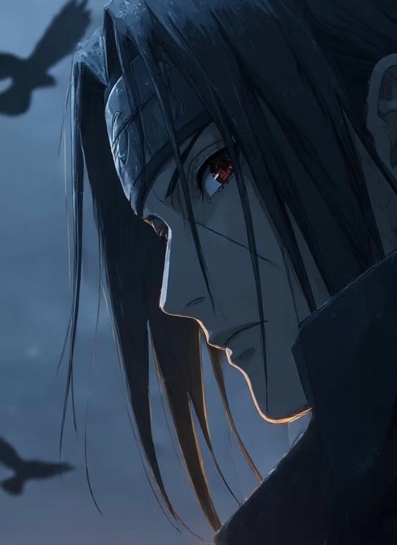 Nhân vật Itachi với ánh nhìn xa xăm