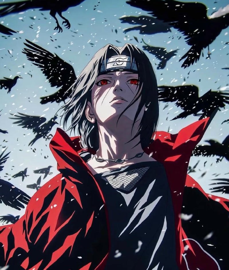 Nhân vật Itachi với thần thái trầm buồn