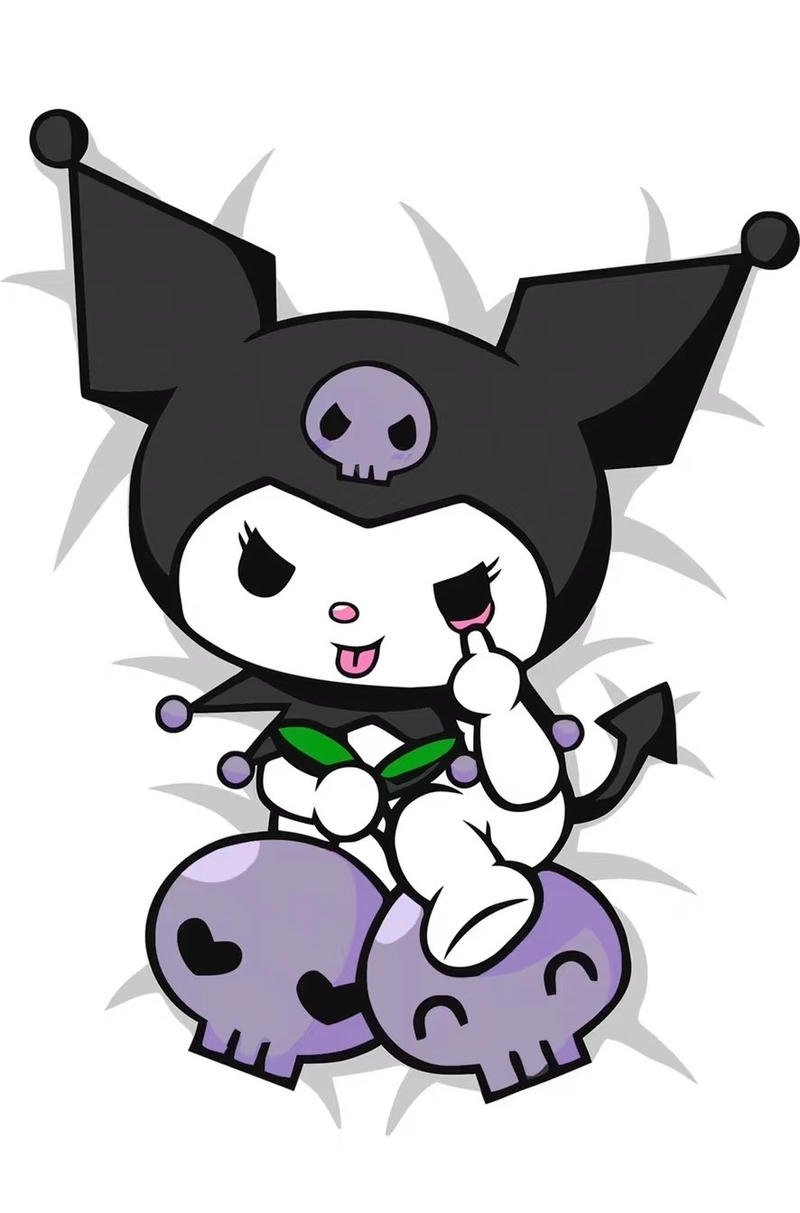 Nhân vật Kuromi trong phong cách chibi đáng yêu