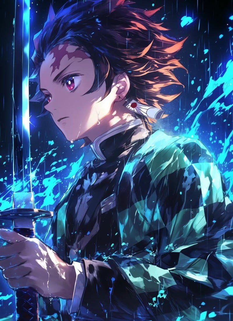 Nhân vật anime Thanh Gươm Diệt Quỷ với khí chất mạnh