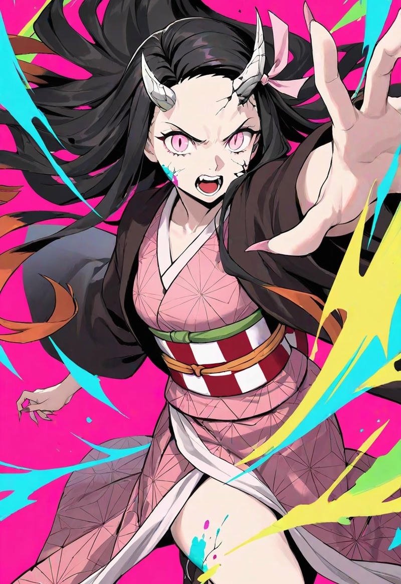 Nhân vật anime Thanh Gươm Diệt Quỷ với thần thái mạnh