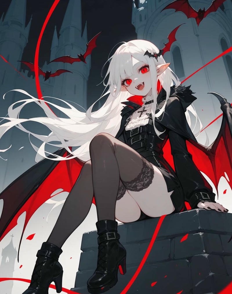 Nhân vật anime ma cà rồng với thần thái mạnh