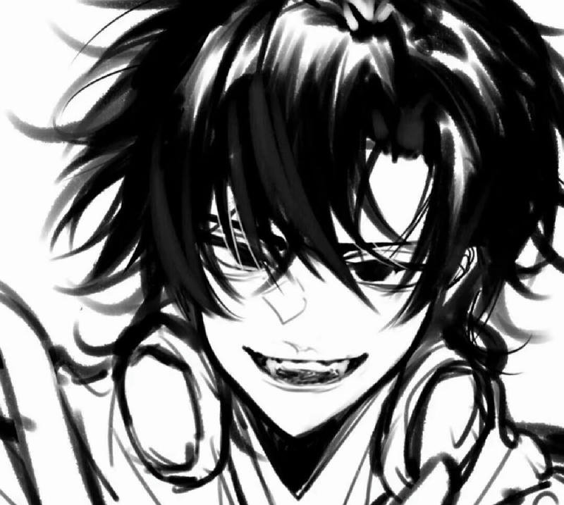 Nhân vật anime nam trắng đen đầy cảm xúc chân thật