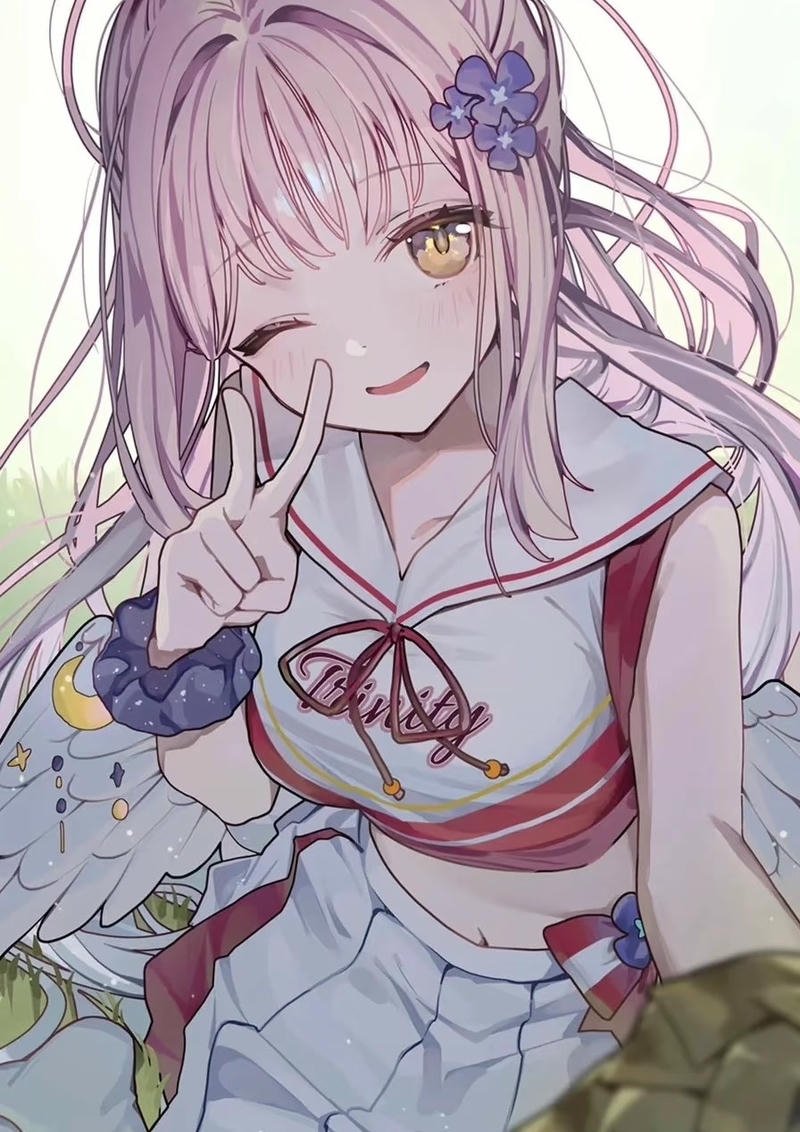 Nhân vật anime nữ ecchi với phong cách kawaii