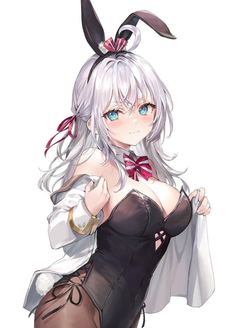 Nhân vật thỏ anime với thần thái dễ thương