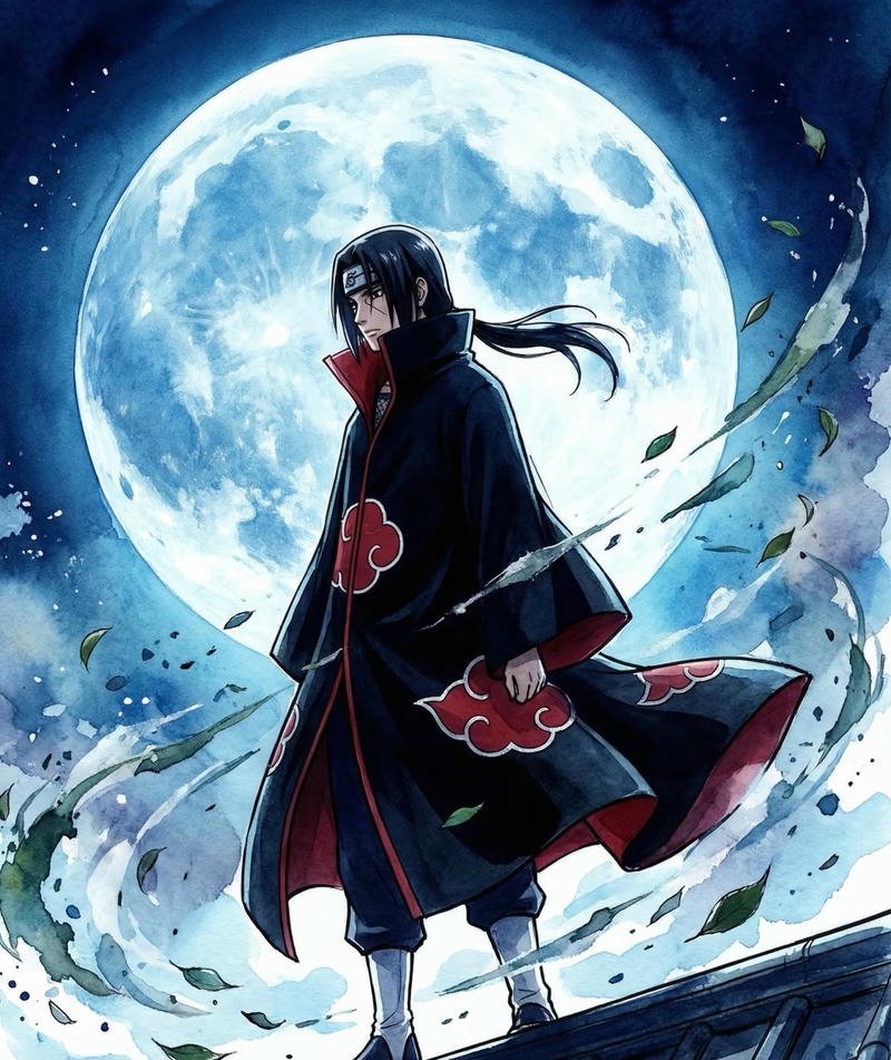 Uchiha Itachi trong trang phục Akatsuki nổi bật