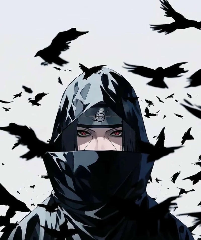 Uchiha Itachi trong tư thế ninja đầy mạnh mẽ