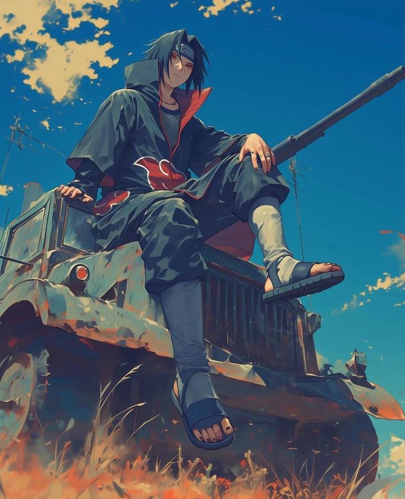 Uchiha Itachi với biểu cảm cô đơn nhẹ