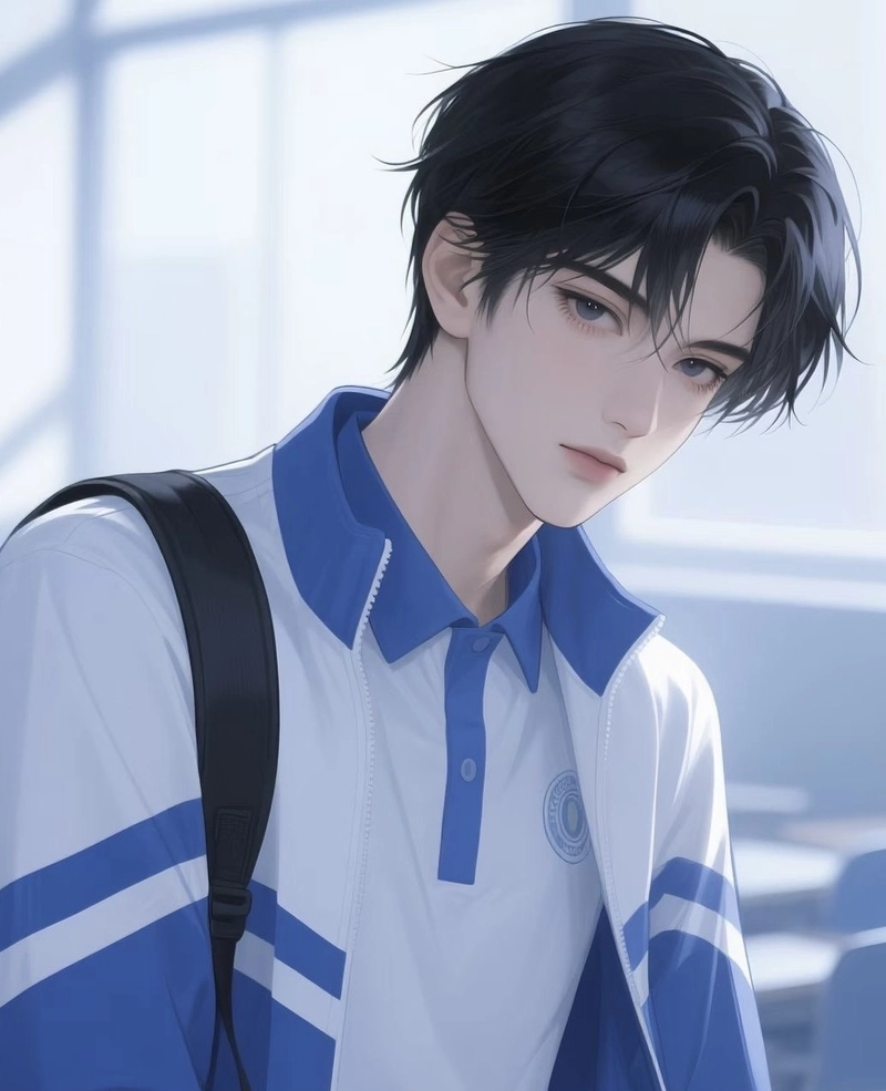 anime nam học sinh phong cách đơn giản đẹp