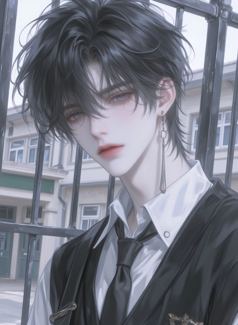 anime nam học sinh với gương mặt hiền lành