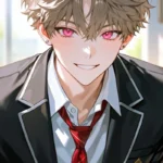 hình anime nam học sinh trong không gian yên tĩnh