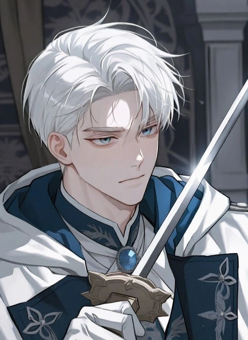 hình anime nam tóc trắng phong cách cool ngầu cá tính