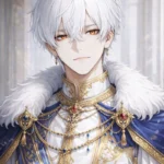 hình anime nam tóc trắng trong khung cảnh đẹp