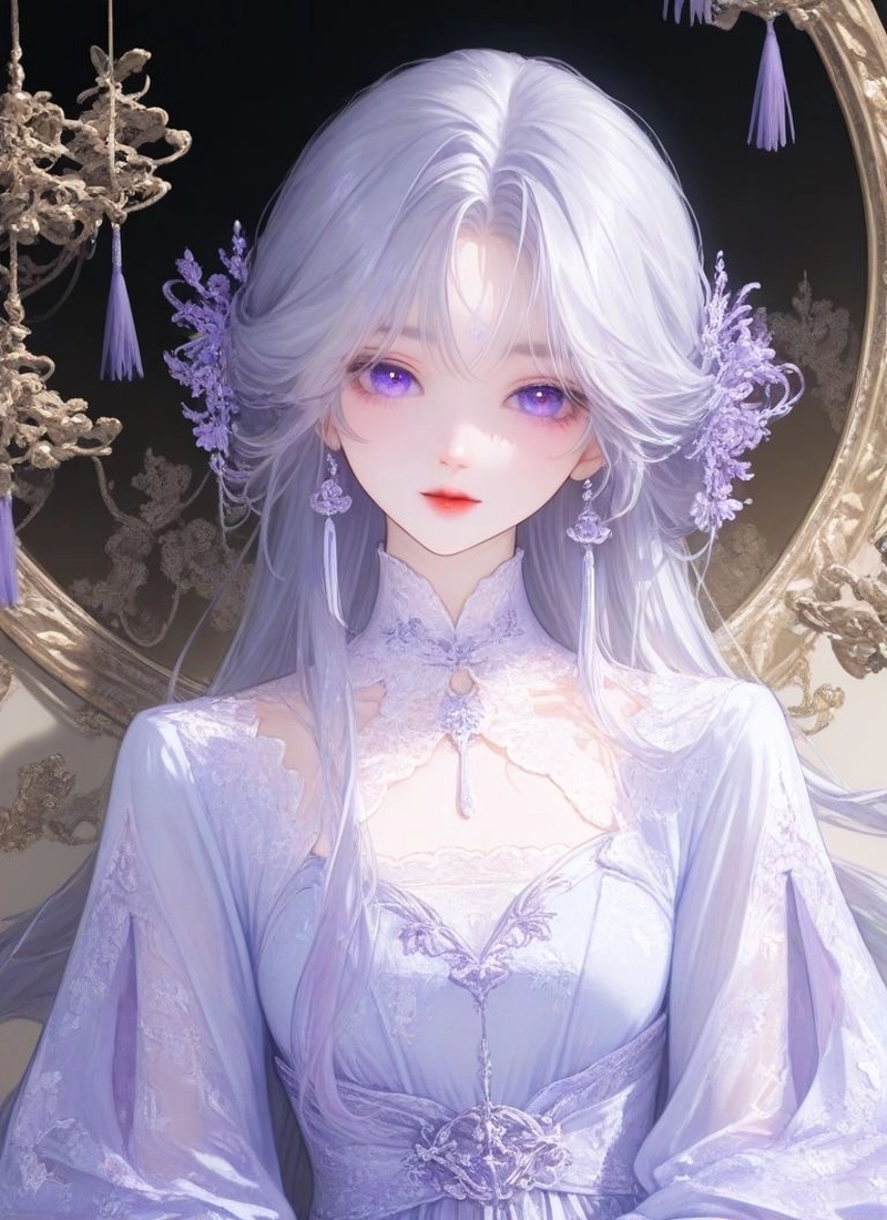 hình anime nữ cổ trang phong cách nhẹ nhàng thanh thoát