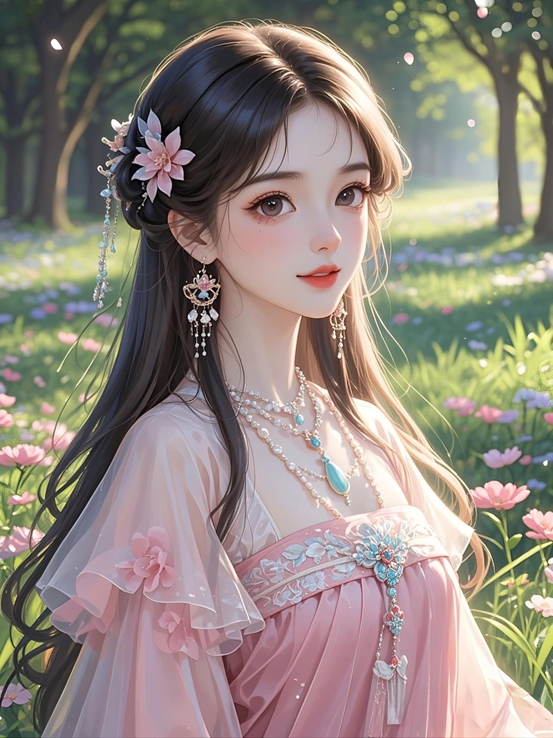 hình anime nữ cổ trang phong cách thanh tao cuốn hút